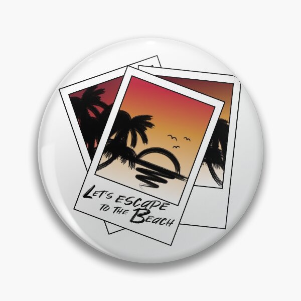 Item preview, Polaroid picture summer sunset at the sea Lets escape to the beach designed and sold by BLucknerDesign.