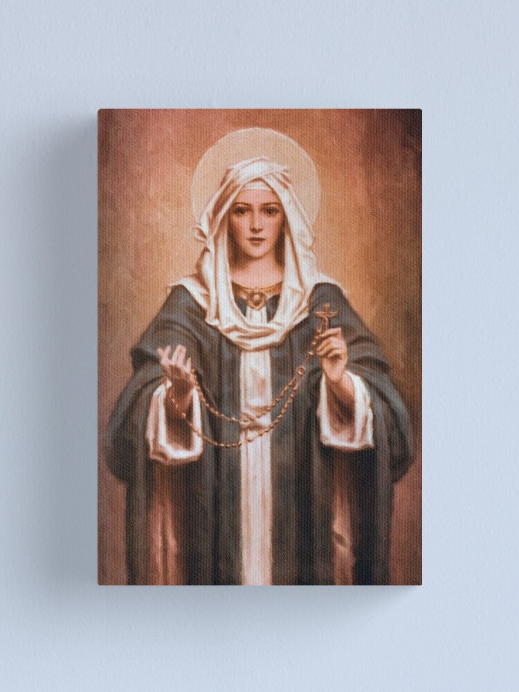 Alternate view of Our Lady of the Rosary Canvas Print