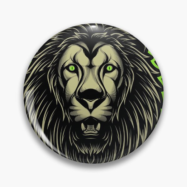 Item preview, Geometric Green Glow Lion designed and sold by VibrantGifts.