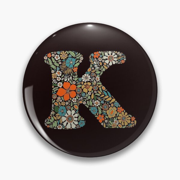 Item preview, Hippie Floral Letter K designed and sold by zeljkica.
