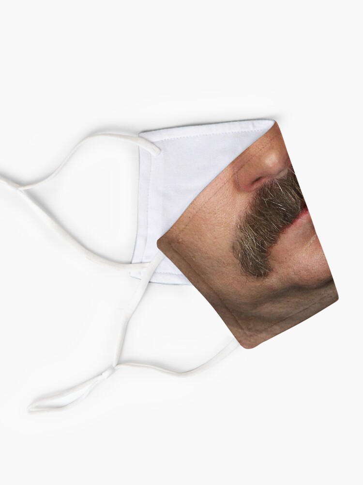 Alternate view of Ron Swanson face Mask