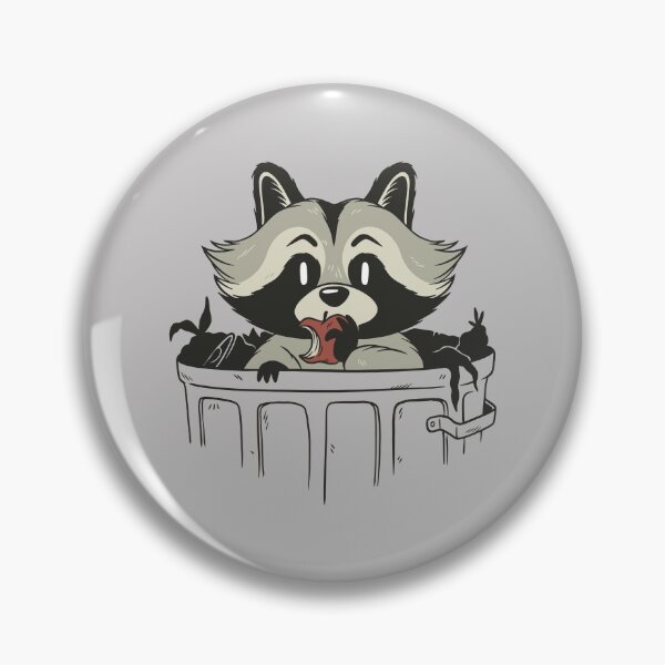 Item preview, Raccoon in a garbage can designed and sold by DerSenat.