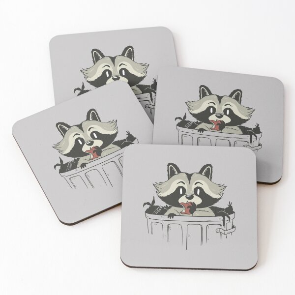 Item preview, Raccoon in a garbage can designed and sold by DerSenat.