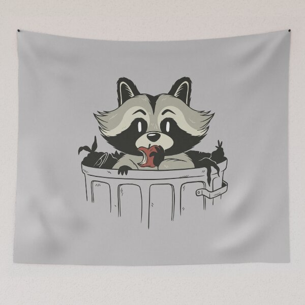 Item preview, Raccoon in a garbage can designed and sold by DerSenat.