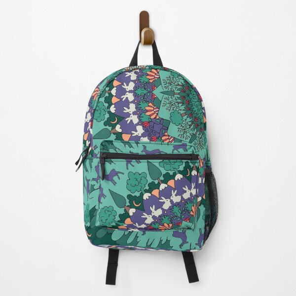 Item preview, Forest mandala, green purple and orange, woodland animals designed and sold by Sofia Dimitriadou.