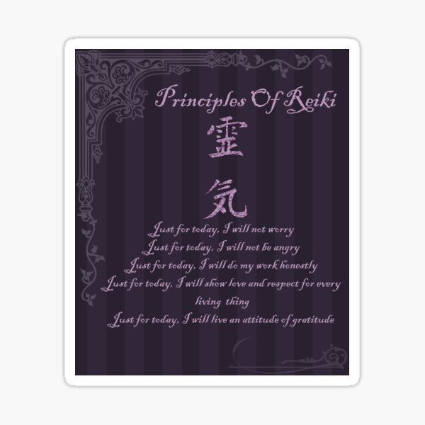 Principles Of Reiki Sticker