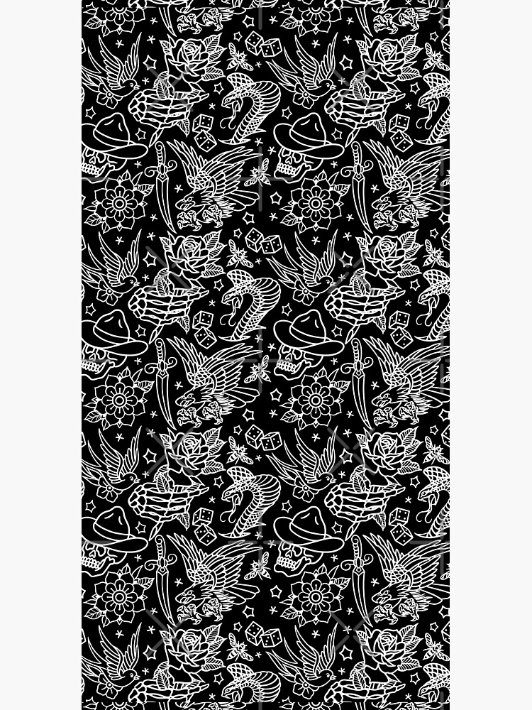 American Traditional Tattoo Flash Print by SevenRelics