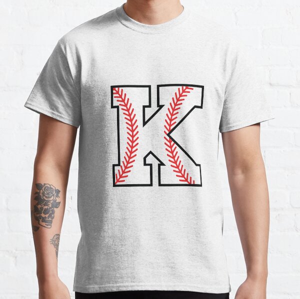 Baseball Sports Letter K - Kappa Monogram Alphabet Classic T-Shirt