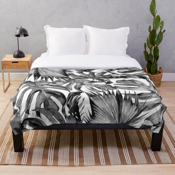Item preview, Grey Watercolour Palm Leaves designed and sold by FouShop.