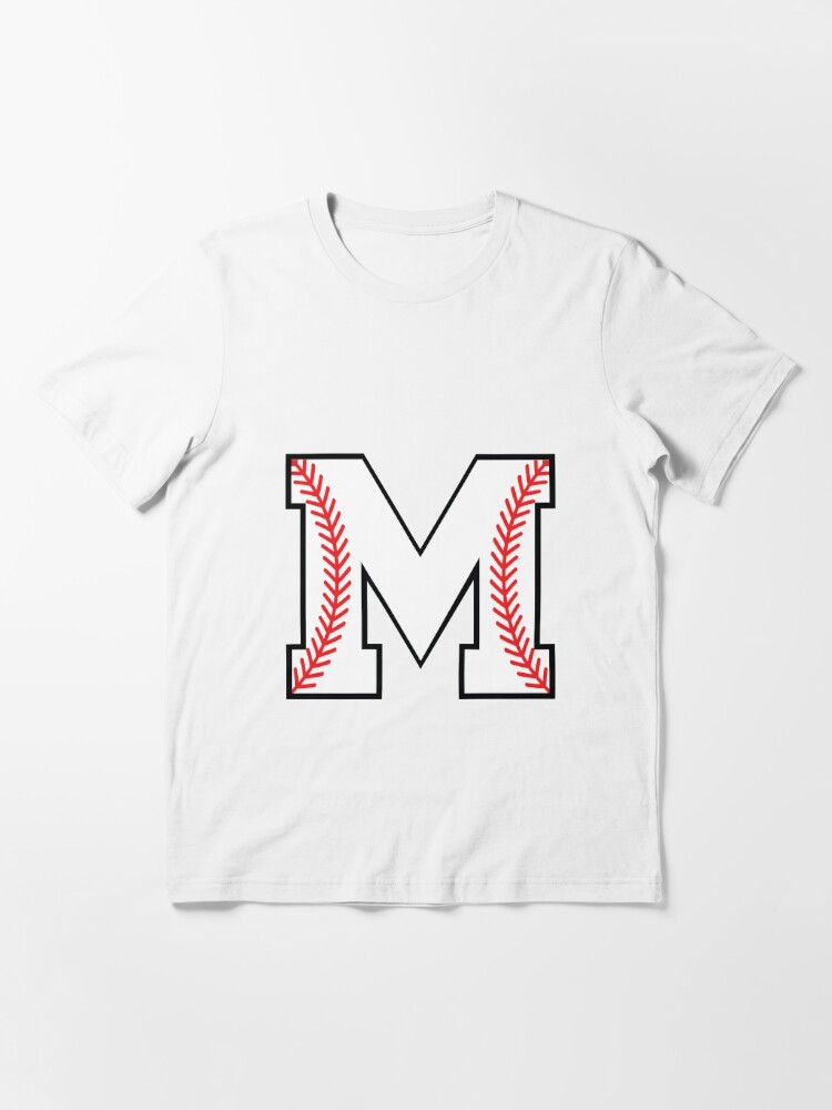 Baseball Letter M - Sports Monogram Alphabet Art Print for Sale