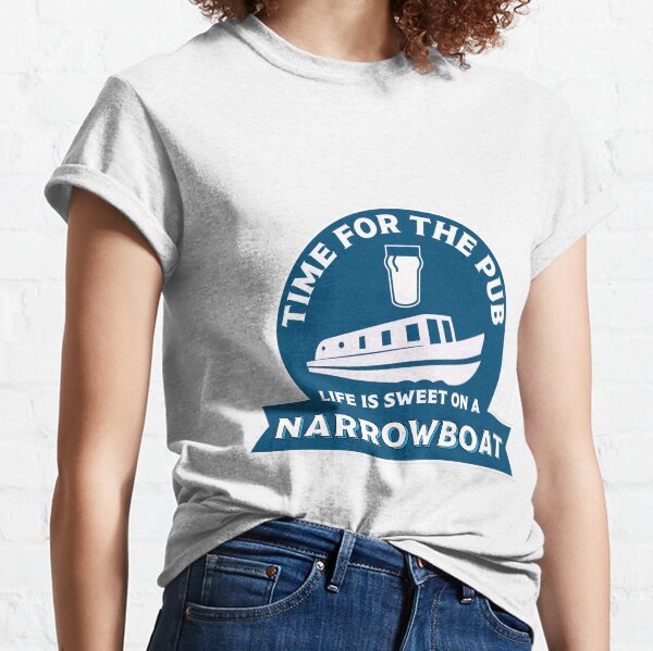 Narrowboat Canalboat Gifts - Funny Canalboat Gifts - Narrow Boat T shirts - Canal Boat Mugs - Captains Classic T-Shirt