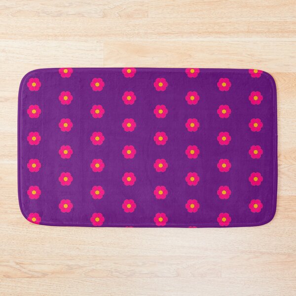 Item preview, Pink Flowers on Purple Background designed and sold by GillyMc.