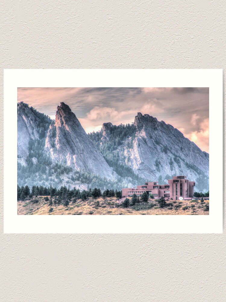 Alternate view of NCAR* and The Flatirons Art Print