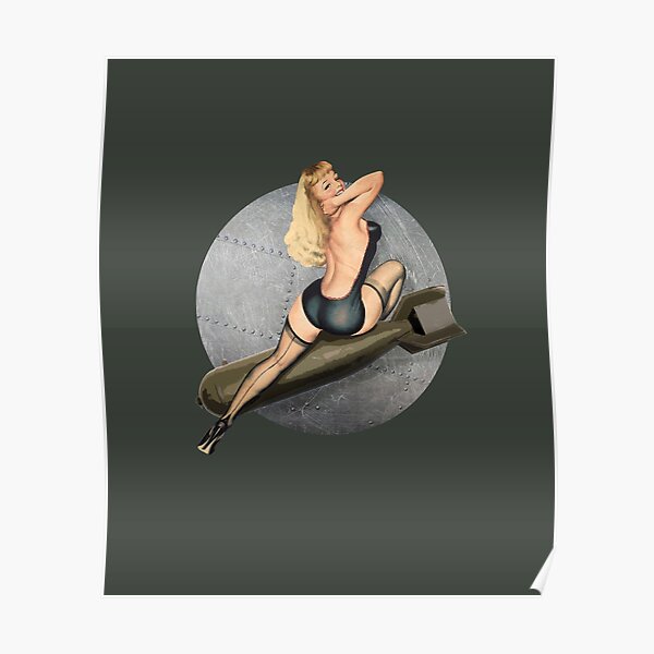 Pin-up Bombs away WWII Poster Retro Poster