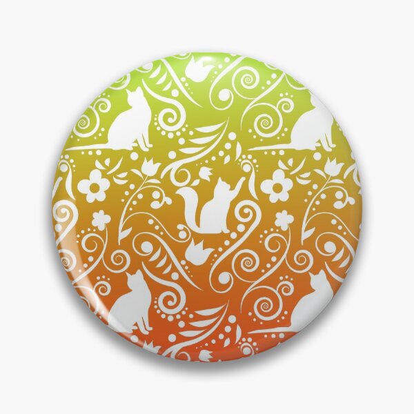 Item preview, Gato y Flores - Mandarina y Lima RS (Colección Citrus Lover) designed and sold by CreativityRoams.
