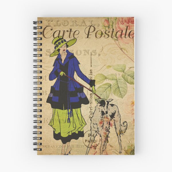 Item preview, Mujer con perro en postal vintage designed and sold by Dutch-Design.