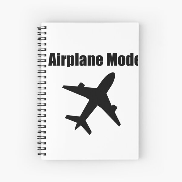Airplane Mode Spiral Notebooks Redbubble - roblox song id for airplane mode
