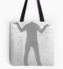 Japanese body parts cheat sheet & poster Tote Bag