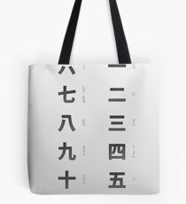 Japanese numbers cheat sheet & poster Tote Bag