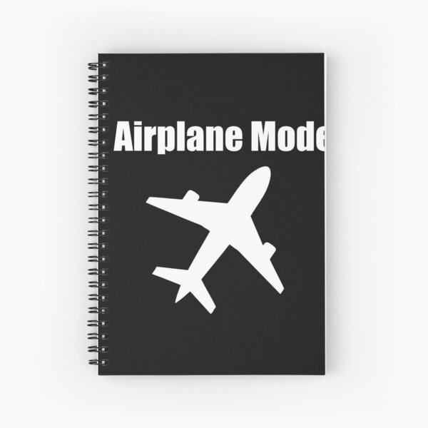 Airplane Mode Spiral Notebooks Redbubble - roblox id code for airplane mode