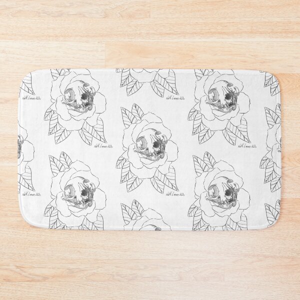 Item preview, skull cat - lines designed and sold by nathalialanne.
