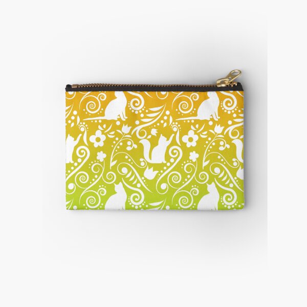 Item preview, Cat and Flowers - Lime & Orange RS (Citrus Lover Collection) designed and sold by CreativityRoams.