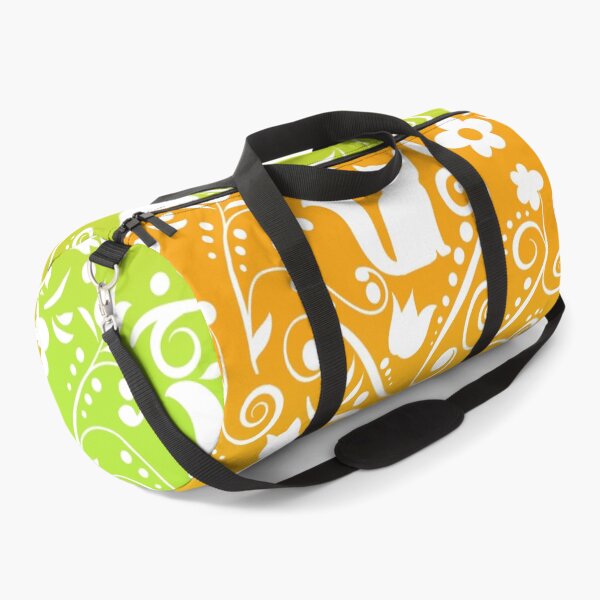 Item preview, Cat and Flowers - Lime & Orange RS (Citrus Lover Collection) designed and sold by CreativityRoams.