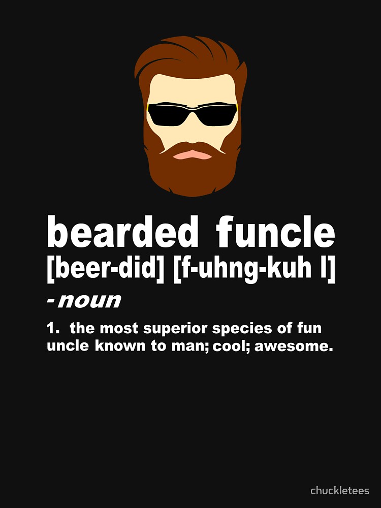 Mens Funny Bearded Funcle Shirt For Men
