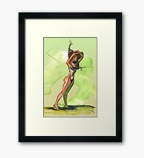 Green Ho Hum Framed Print
