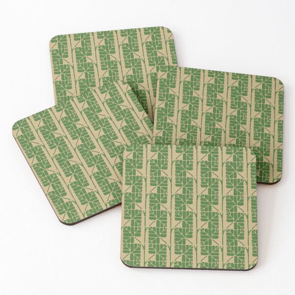Item preview, K. Moser Square Leaves - Green designed and sold by Raw-Run.