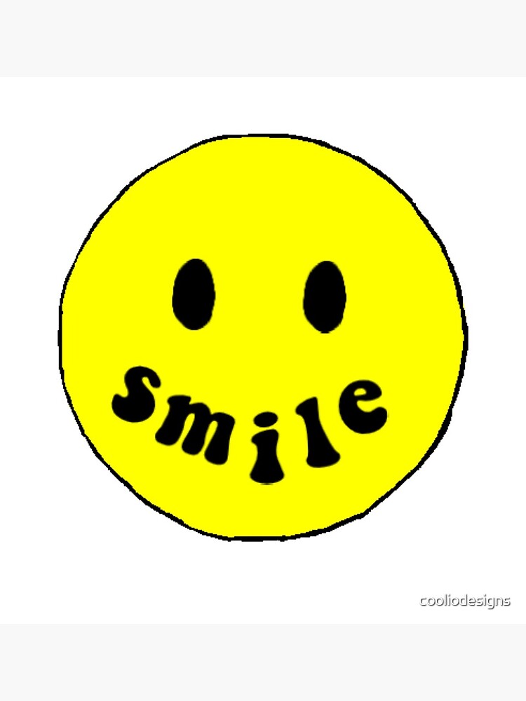 Smiley Face Sticker Photographic Print For Sale By Cooliodesigns Redbubble 