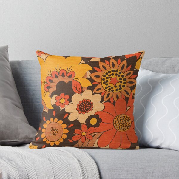Item preview, Retro 70s Flower Vase, Orange, yellow, Brown designed and sold by Ink Tally.