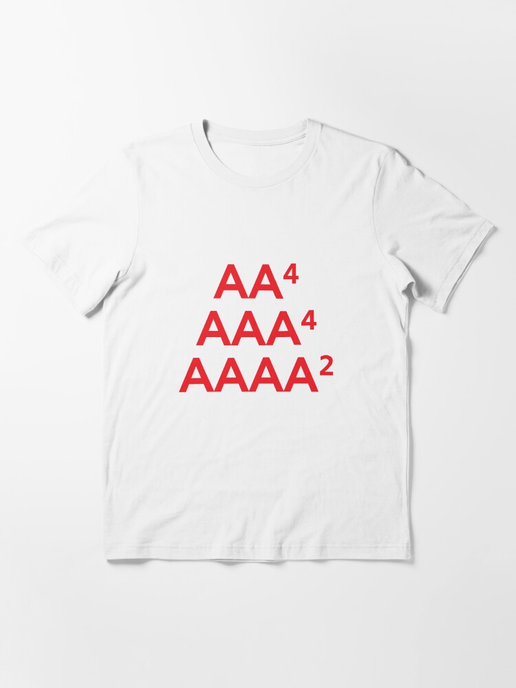"'AA AAA AAAA' Battery Vine" Tshirt by FLAREapparel Redbubble
