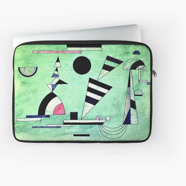 Immersed in Green, abstract art by Kandinsky Laptop Sleeve