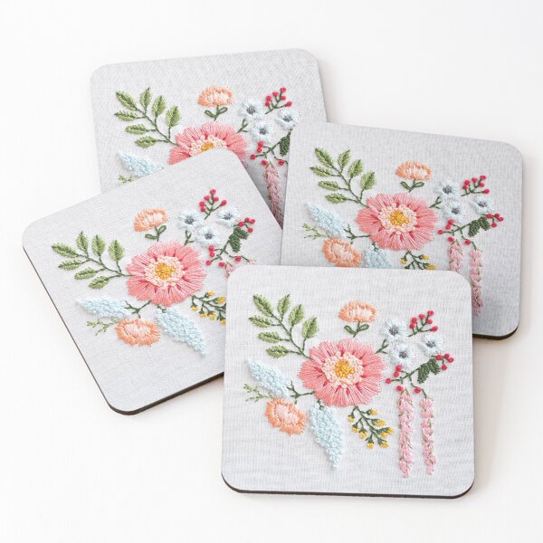 Item preview, Embroidered Summer Flowers designed and sold by boojun.
