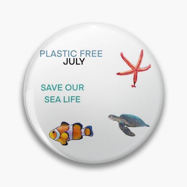 Item preview, Plastic free July, save our seas starfish, turtle  designed and sold by MollyJaneArt.