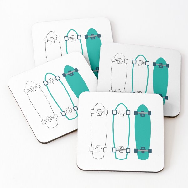 Item preview, 3 Skateboards White and Teal designed and sold by MUZA9.