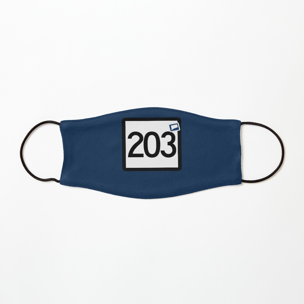 Connecticut State Route 203 Area Code 203 Mask By Srnac Redbubble