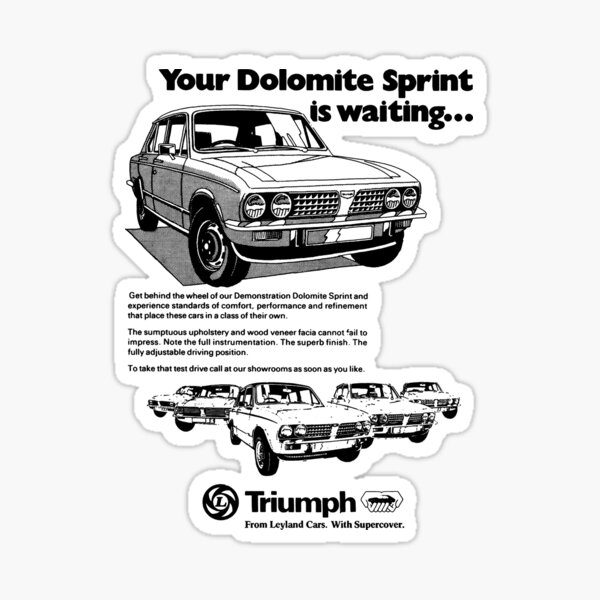 Triumph Dolomite Sprint Sticker By Throwbackm2 Redbubble