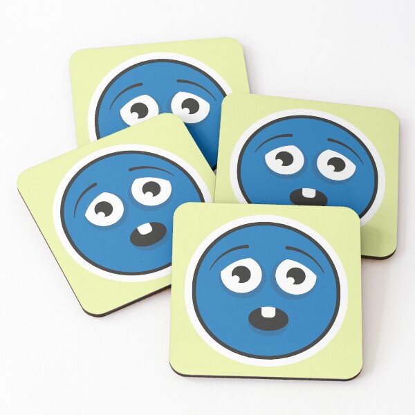 Item preview, surprised blue monster emoji designed and sold by Bubsart78.