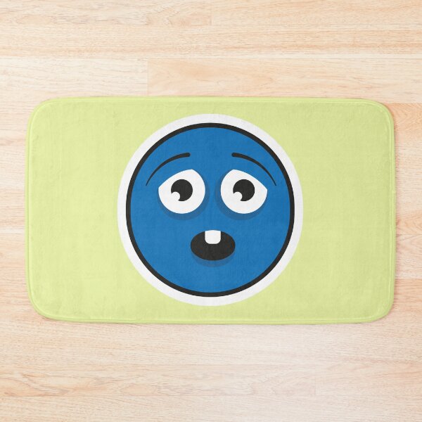 Item preview, surprised blue monster emoji designed and sold by Bubsart78.
