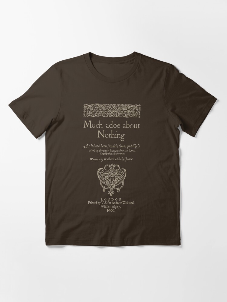 Vista alternativa de Camiseta esencial Shakespeare, Mucho ruido y pocas nueces. Versión de ropa oscura