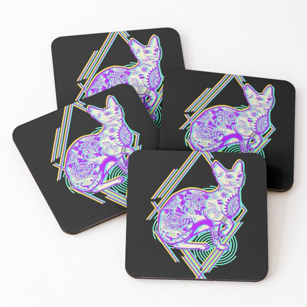 Item preview, psychedelic cat designed and sold by FotoLibreStudio.