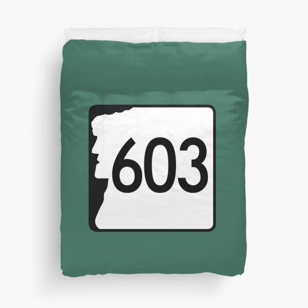 New Hampshire State Route 603 (Area Code 603) Duvet Cover