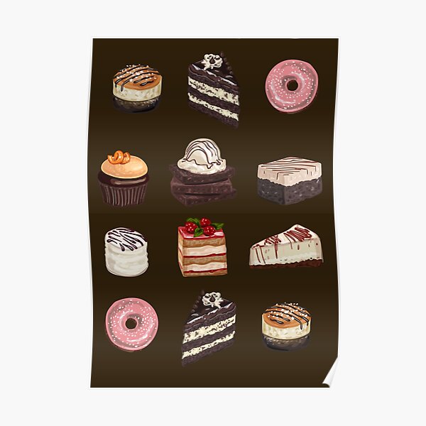 Donut Types Posters Redbubble