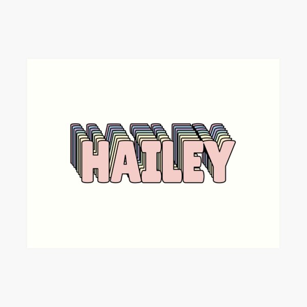 Hailey Name Wall Art Redbubble