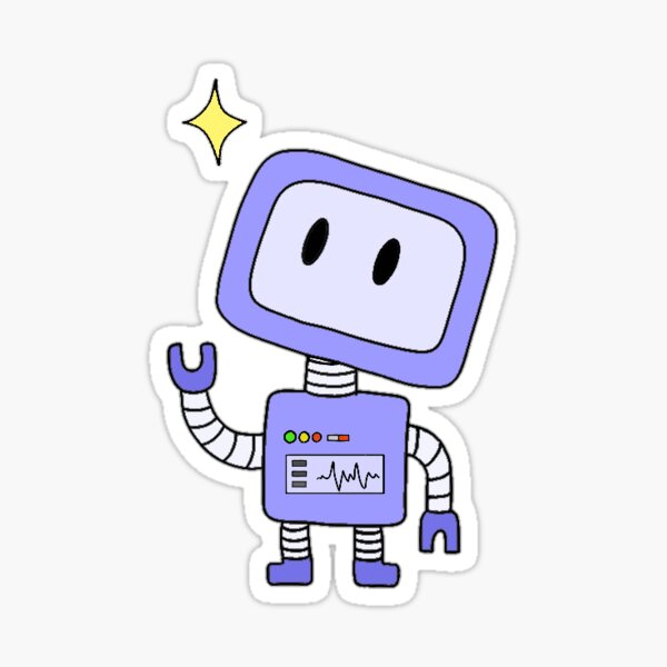 Cute Robot Stickers for Sale