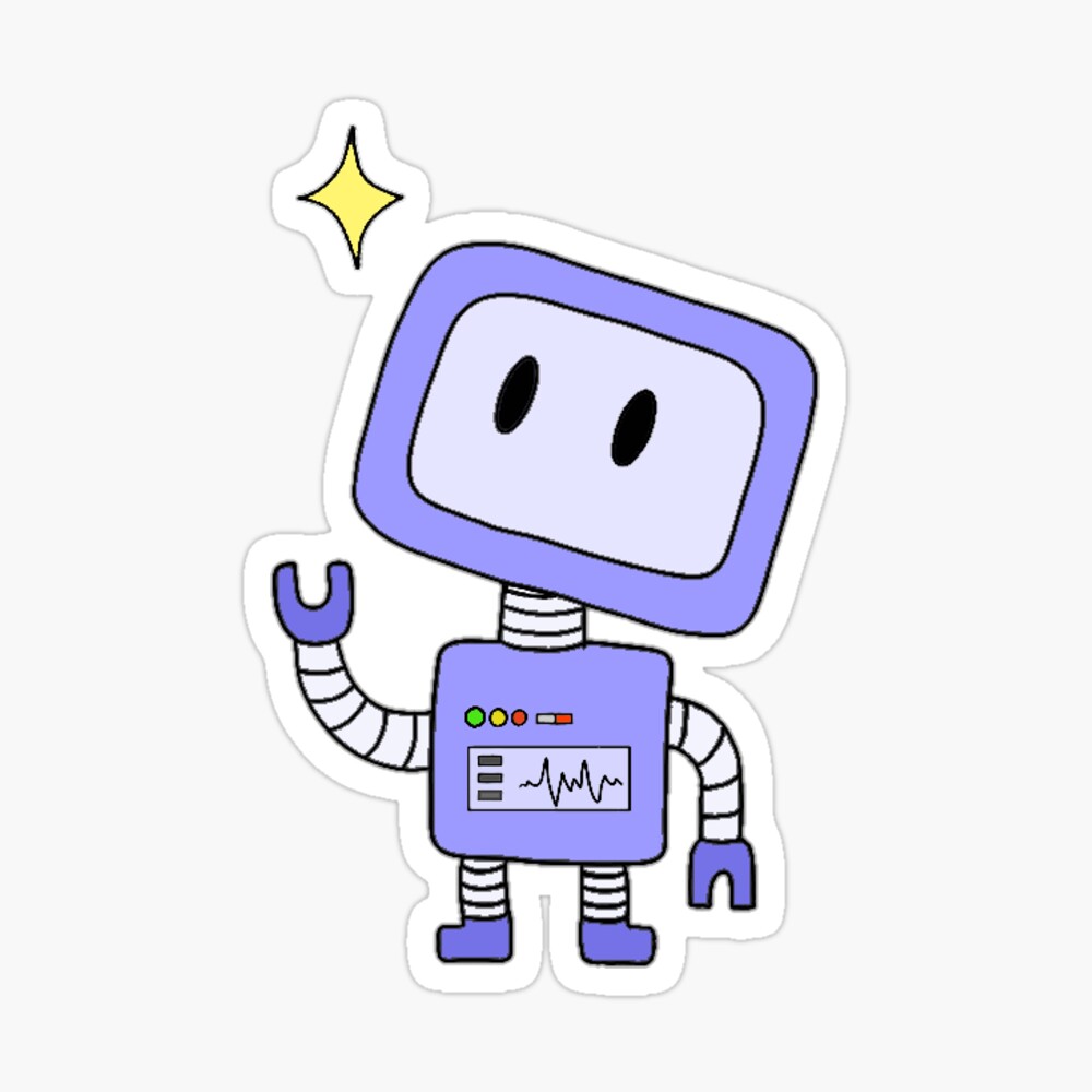 Cute Robot Sticker for Sale by DoodleDazzle