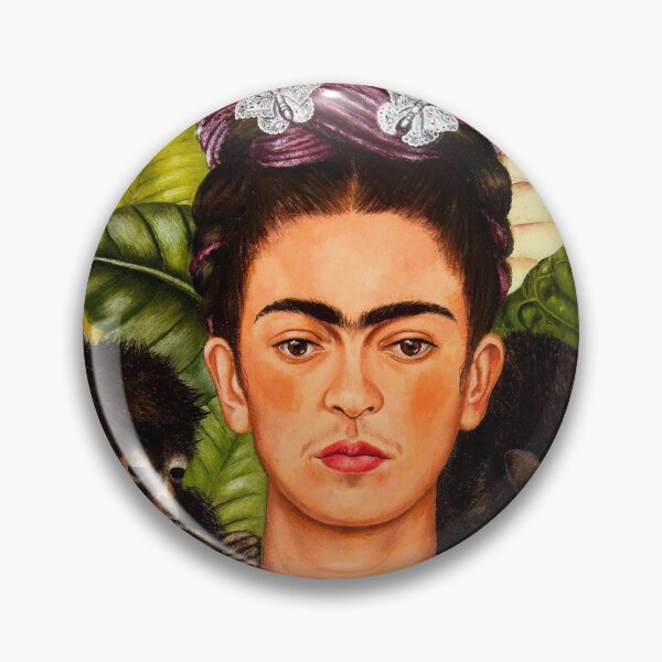 Item preview, Frida Kahlo Exhibition Art Poster - Self-Portrait with Thorn Necklace and Hummingbird 1988 designed and sold by Francisco Couto.