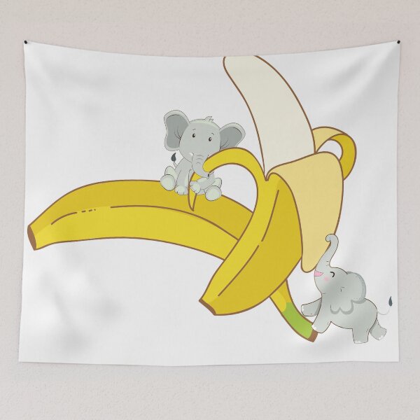 Item preview, Elephants eating bananas designed and sold by MaLe87creative.